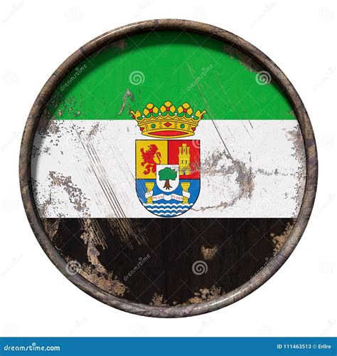 Old Extremadura flag stock illustration. Illustration of texture - 111463513