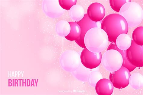 Free Vector | Realistic birthday party balloon background