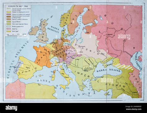 Map of Europe after the Peace of Westphalia 1648 Stock Photo - Alamy