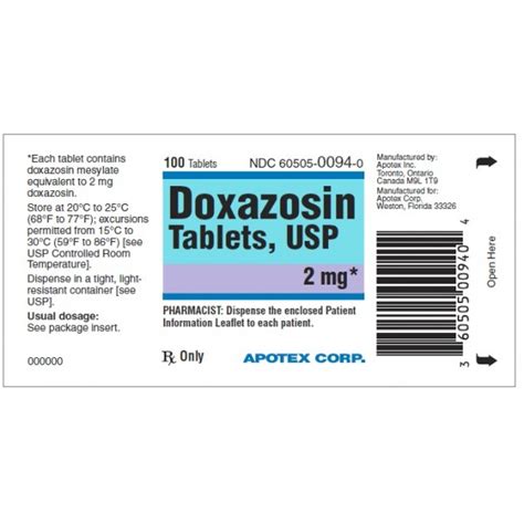 DOXAZOSIN MESYLATE 2MG - RX Products