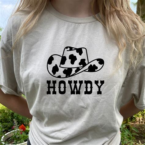 Western Cowboy Howdy Shirt Cowboy Hat Graphic Tee Western - Etsy