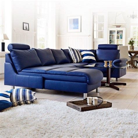 45+ The Confidential Secrets of Navy Blue Sofas Living Room Ideas - beterhome | Blue leather ...