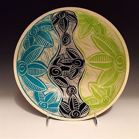 Summer Sgraffito 2015 by Linda Ellard-Brown Ceramics Ideas Pottery, Slab Pottery, Ceramics ...