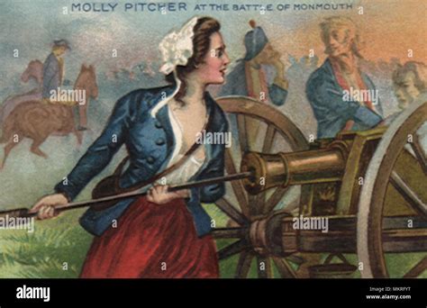 Molly Pitcher at the Battle of Monmouth Stock Photo - Alamy