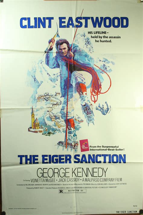 EIGER SANCTION Movie Poster starring Clint Eastwood