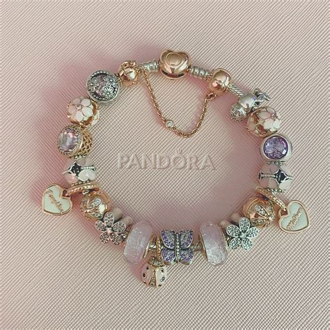 Pandora Bracelet with Spring Theme Charms