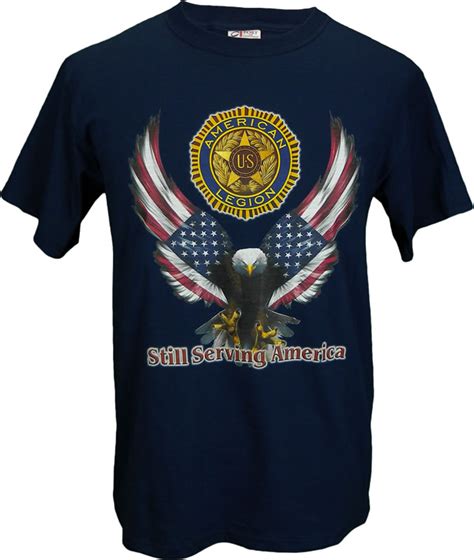 Valiant Eagle T-Shirt - American Legion Flag & Emblem