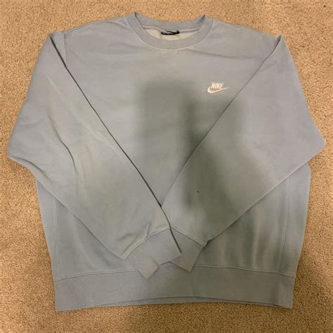 Light blue nike crewneck Size: tag is cut out but... - Depop