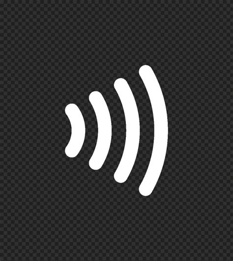 White Contactless NFC Payment Icon PNG Image | Citypng