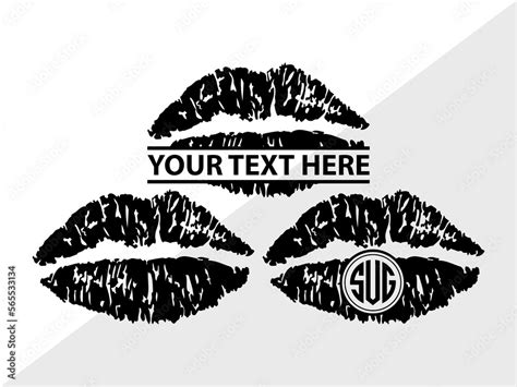 Lips Monogram, Lips Silhouette, Lips SVG, Lip Svg, Kissing Lip Svg ...