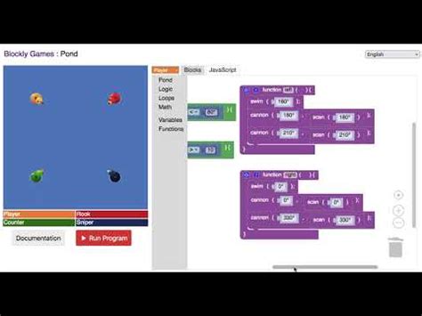 Blockly Games - Pond - Level 10 (1) - YouTube