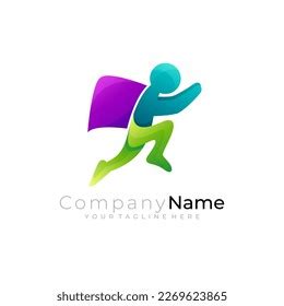 Courier Logo Design Logo Courier Carrying Stock Vector (Royalty Free) 2269623865 | Shutterstock