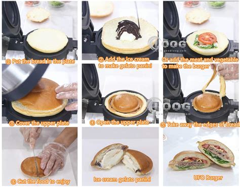 UFO Burger Machine Commercial Ice Cream Gelato Panini Press Price - GoodLoog