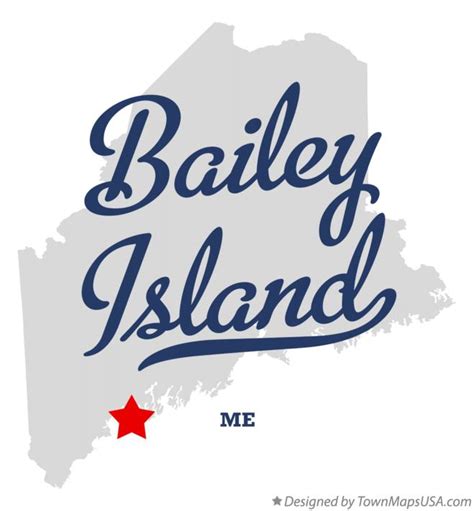 Map of Bailey Island, ME, Maine