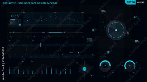 Futuristic user interface design element set 10 Stock Vector | Adobe Stock