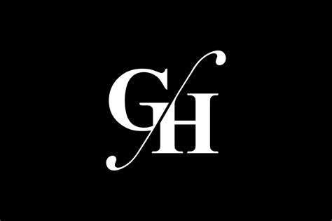 GH Monogram Logo Design By Vectorseller | TheHungryJPEG.com