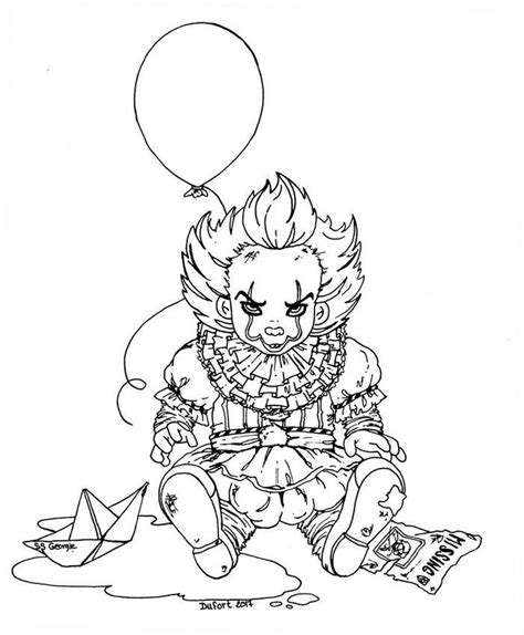 Printable Pennywise The Clown Coloring Pages