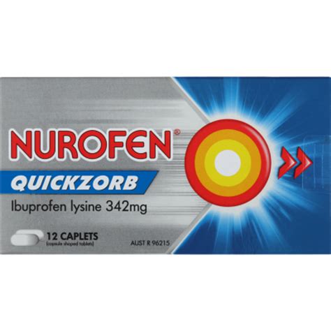 Nurofen Quickzorb Ibuprofen Lysine 342mg Caplets - SPOIL.co.nz