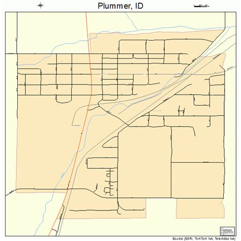 Plummer Idaho Street Map 1663910