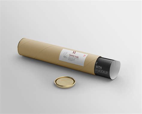 Free Paper Tube with Poster Mockup :: Behance