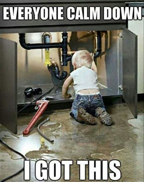 #lol #plumbinghumor | Funny pictures with captions, Plumbing humor, Funny kids