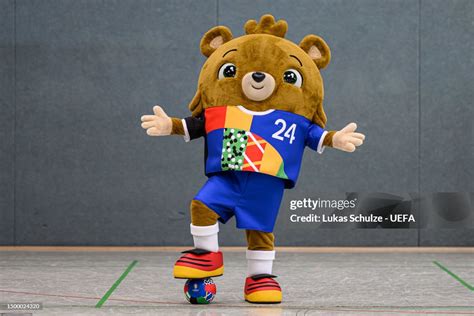 The Official UEFA EURO 2024 Mascot kicks the ball during the official ...