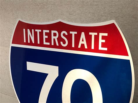 Original INTERSTATE 70 Sign, I-70 Highway Shield NEW Old Stock, Real Road Highway Sign