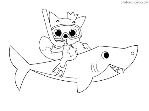 Baby Shark coloring pages | Print and Color.com