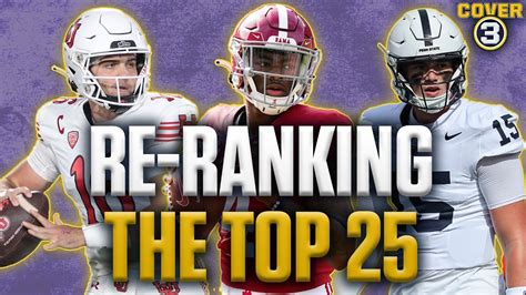 Re-ranking the AP Top 25 College Football Poll! Alabama, Utah and Penn ...