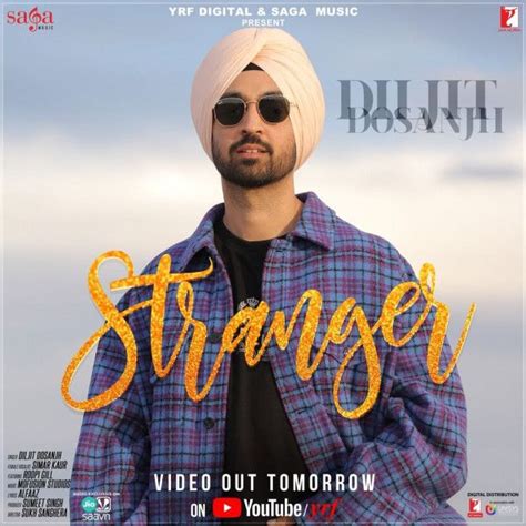 Diljit Dosanjh shared the poster of his new song 'Stranger' | Gabruu.com #DiljitDosanjh # ...