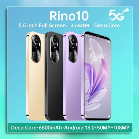 Rino10 4G/5G Smartphone 5.5inch Ultra-Clear Screen Memory 4GB+64GB ...