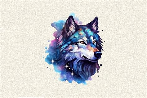 Watercolor Galaxy Wolf Png Graphic by bakercar2691 · Creative Fabrica