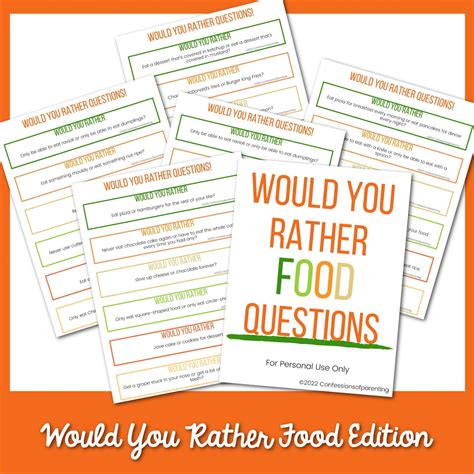 Would You Rather Food Questions – MicheleTripple