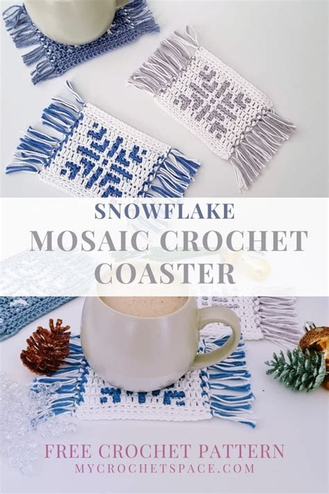 Crochet Snowflake Coaster Pattern - My Crochet Space