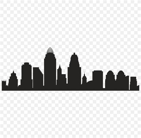 Cincinnati Skyline Silhouette Royalty-free, PNG, 800x800px, Cincinnati, Art, Black And White ...