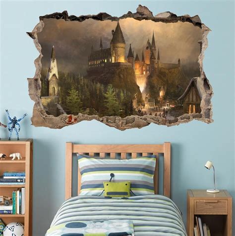 Hogwarts Harry Potter Smashed Wall Decal Removable Wall Sticker Art Mural H327 | Home &… | Harry ...