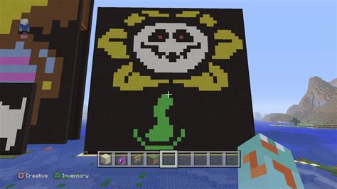 Minecraft Pixel art: Flowey 2 by SimyTheHedgehog on DeviantArt