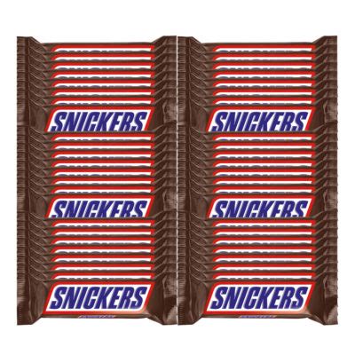 Snickers Single Chocolate Bar, 48 g, Pack of 48 - Bulkco