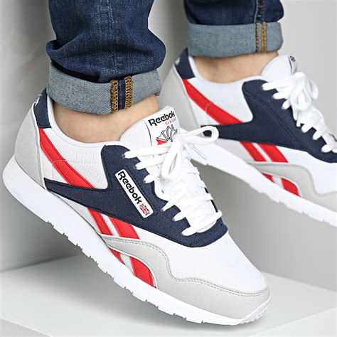 Reebok - Baskets Classic Nylon GW8357 White Vector Navy Prince Red - LaBoutiqueOfficielle.com