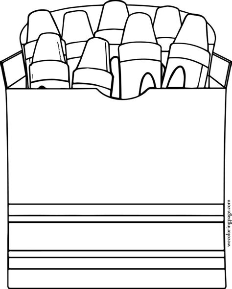 Crayon Pen Box Coloring Page | Wecoloringpage.com | Art room posters, Elementary art projects ...