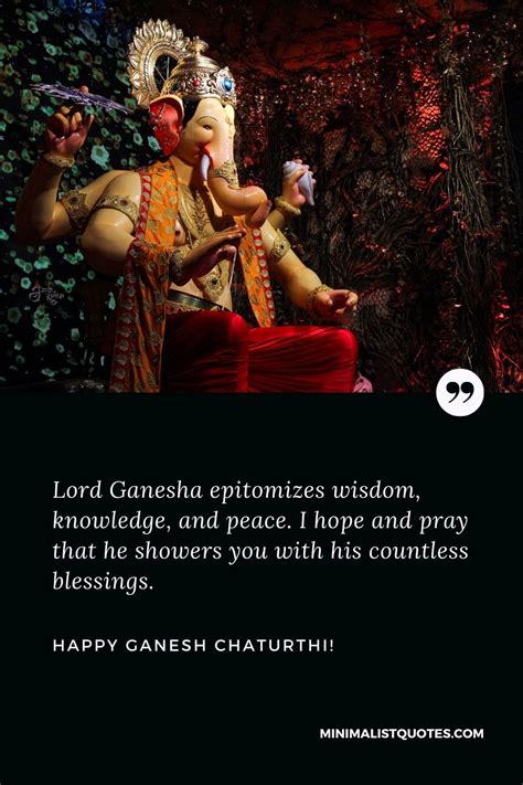 Lord Ganesha epitomizes wisdom, knowledge, and peace. I hope and pray that he showers you with ...