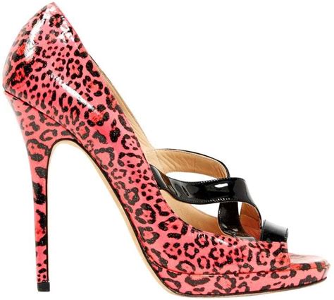 Jimmy Choo Pink Patent leather Heels Black Stiletto Heels, Patent Heels ...