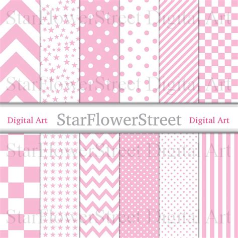 Pink Digital Paper Baby Girl Scrapbook Pale Soft - Etsy