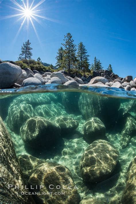 Boulders underwater, Lake Tahoe, Nevada, #32354