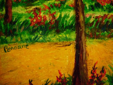 Oil Pastel Landscape Drawing, Original 14x17 on Bristol Board, Wall Art ...