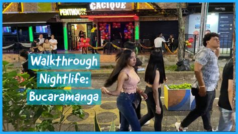 4K Walking tour of Bucaramanga nightlife (Cabecera: Cuadraplay area ...