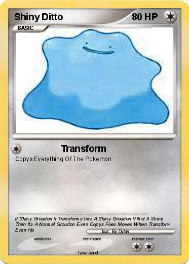 Pokémon Shiny Ditto 11 11 - Transform - My Pokemon Card