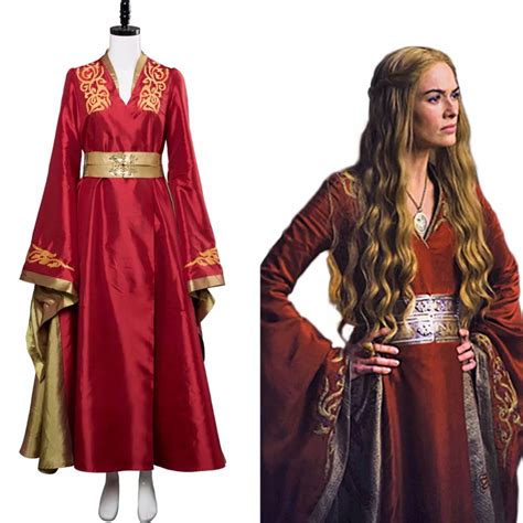 Game of thrones Cosplay Cersei Lannister Costume Halloween Carnival Masquerade GOT Queen Cosplay ...