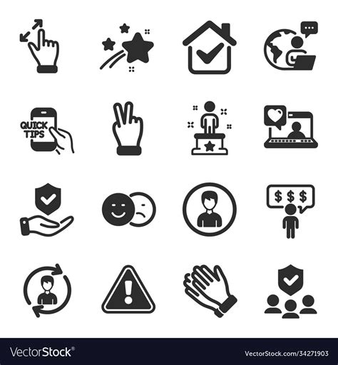 Set people icons such as employee benefits Vector Image