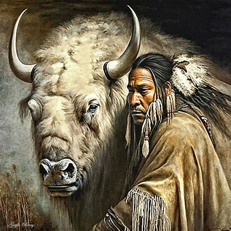 Majestic White Buffalo 02 Mixed Media by Gayle Berry - Fine Art America